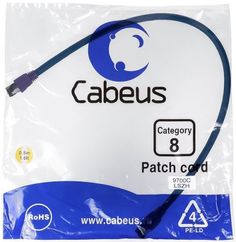 Кабель патч-корд SSTP 8 кат. 0,5м Cabeus PC-SSTP-RJ45-Cat.8-0.5m-LSZH