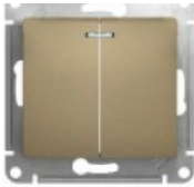 Выключатель Lanmaster LAN-EC45x45-S21-BRZ