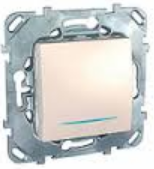 Выключатель Lanmaster LAN-EC45x45-S11-WH