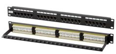 Патч-панель NikoMax NMC-RP24UD2-1U-BK