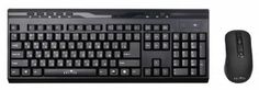 Клавиатура и мышь Wireless Oklick 280M черные, USB, мульт. кнопки, 337456
