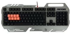 Клавиатура A4Tech Bloody B418 серая, USB, LED, подставка для запястий (326279)