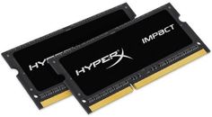 Модуль памяти SODIMM DDR3 16GB (2*8GB) HyperX HX318LS11IBK2/16 Impact black PC3L-14900 1866MHz CL11 1.35V RTL