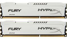 Модуль памяти DDR3 8GB (2*4GB) HyperX HX316C10FWK2/8 Fury white PC3-12800 1600MHz CL10 1.5V Радиатор RTL