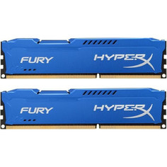Модуль памяти DDR3 16GB (2*8GB) HyperX HX318C10FK2/16 Fury Blue PC3-14900 1866MHz CL10 1.5V Радиатор RTL