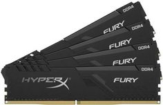 Модуль памяти DDR4 128GB (4*32GB) HyperX HX432C16FB3K4/128 Fury black PC4-25600 3200MHz CL16 XMP радиатор 1.35V