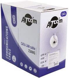 Кабель витая пара U/UTP 6 кат. 4 пары Atcom AT6382