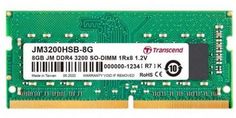 Модуль памяти SODIMM DDR4 8GB Transcend JM3200HSB-8G 3200MHz Non-ECC 1Rx8 CL22 1,2V