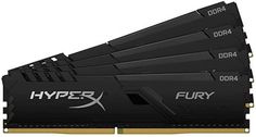 Модуль памяти DDR4 64GB (4*16GB) HyperX HX430C16FB4K4/64 Fury black 3000MHz CL16 1.35V 1R 16Gbit retail