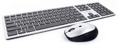 Клавиатура и мышь Wireless Gembird KBS-8100 slim, BT 3.0, серебро, 109кл, 1600DPI
