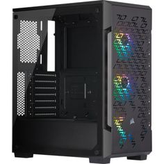 Корпус ATX Corsair iCUE 220T RGB CC-9011173-WW черный, без БП, с окном, 2*USB 3.0, audio