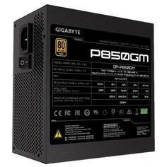 Блок питания ATX GIGABYTE GP-P850GM 850W, активный PFC, 120mm fan, 80PLUS Gold, отстегивающиеся кабели