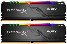 Модуль памяти DDR4 64GB (2*32GB) HyperX HX426C16FB3AK2/64 Fury RGB 2666MHz CL16 1.2V 2R 16Gbit