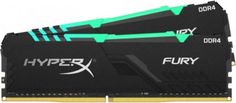 Модуль памяти DDR4 64GB (2*32GB) HyperX HX434C17FB3AK2/64 FURY RGB 3466MHz CL17 2R 16Gbit 1.35V