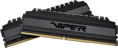 Модуль памяти DDR4 16GB (2*8GB) Patriot Memory PVB416G440C8K Viper 4 Blackout PC4-35200 4400MHz CL18 1.45V Патриот