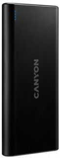 Аккумулятор внешний универсальный Canyon PB-106 CNE-CPB1006B 10000mAh, 5V/2A, 5V/2.1A(Max), USB cable length 0.3m, black