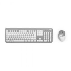 Клавиатура и мышь HAMA KMW-700 R1182676 USB 2.0 беспроводная slim, цвет клав:серебристый, мышь:белый/серебристый