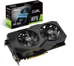 Видеокарта PCI-E ASUS GeForce RTX 2060 DUAL EVO OC (DUAL-RTX2060-O6G-EVO) 6GB GDDR6 192bit 12nm 1365/14000MHz DVI-D/2*HDMI/DP