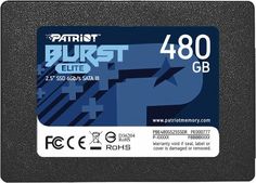 Накопитель SSD 2.5&#039;&#039; Patriot Memory PBE480GS25SSDR Burst Elite 480GB 6Gb/s 450/320MB/s IOPS 40K/40K MTBF 2M 7mm Патриот