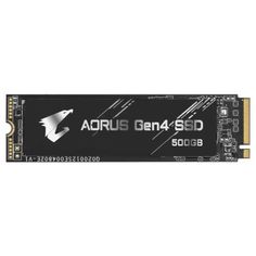 Накопитель SSD M.2 2280 GIGABYTE GP-AG4500G 500GB PCIe Gen4x4 with NVMe 3D TLC 5000/2500MB/s IOPS 400K/550K MTBF 1.77M 0.93DWPD RTL