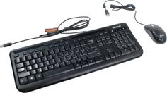 Клавиатура и мышь Microsoft Wired Desktop 600 3J2-00015 black, USB