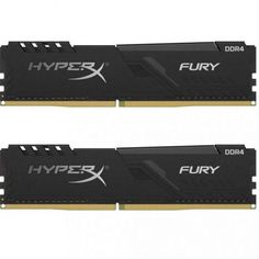 Модуль памяти DDR4 64GB (2*32GB) HyperX HX426C16FB3K2/64 Fury black PC4-21300 2666MHz CL16 радиатор 1.2V