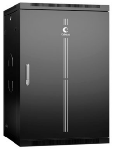 Шкаф настенный 19&quot;, 18U Cabeus SH-05F-18U60/45m-BK