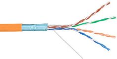 Кабель витая пара F/UTP 5e кат. 4 пары NIKOLAN NKL 4200C-OR