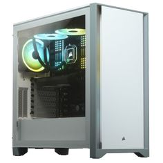 Корпус eATX Corsair 4000D CC-9011199-WW белый, без БП, боковая панель из закаленного стекла, USB Type-C, USB 3.0, audio