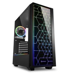 Корпус ATX Sharkoon LIT 100 RGB led закалённое стекло, RGB fan 120 мм + 120 мм, 2xUSB 3.0, USB 2.0,audio