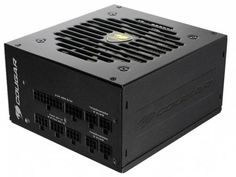 Блок питания ATX Cougar GEX750 модульный, Разъем PCIe-4шт,ATX v2.31, 750W, Active PFC, 120mm Fan, 80 Plus Gold, LLC converter, DC-DC, Japanese capacit