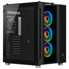 Корпус ATX Corsair Crystal Series 680X RGB CC-9011168-WW black, без БП, закаленное стекло, fan 4x120mm, 2xUSB3.0, USB Type-C, audio