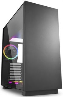 Корпус eATX Sharkoon PURE STEEL RGB черный, без БП, закаленное стекло, 2*USB 3.0, audio