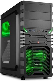 Корпус ATX Sharkoon VG4-W черный, без БП, акриловая панель,2*USB 3.0, 2*USB 2.0, audio