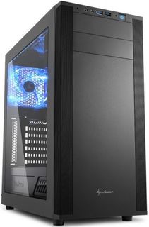 Корпус ATX Sharkoon M25-W черный, без БП, акриловая панель, 2*USB 3.0, audio