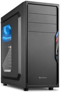 Корпус ATX Sharkoon VS4-W черный, без БП, акриловая панель, 2*USB 3.0, audio