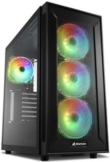 Корпус ATX Sharkoon TG6 RGB черный, без БП, с окном, 2*USB 2.0, 2*USB 3.0, audio, RGB led