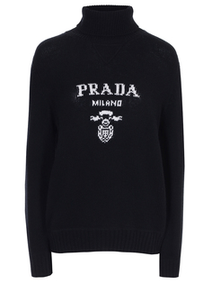 Свитер шерстяной с логотипом Prada