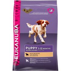 Корм для щенков Eukanuba Dog Puppy All Breeds Rich in Lamb & Rice ягненок и рис 2,5 кг