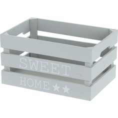 Деревянный ящик ZIHAN Sweet Home серый M 30х20х16 см