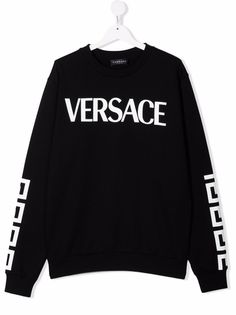 Versace Kids футболка с длинными рукавами и логотипом