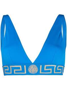 Versace лиф бикини с треугольными чашками и узором Greca