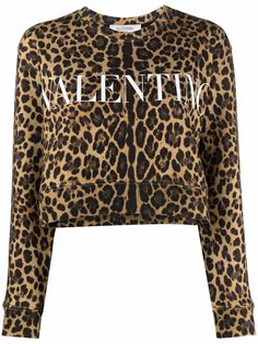 Valentino толстовка с леопардовым принтом