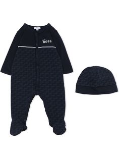 BOSS Kidswear пижама с монограммой