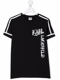 Karl Lagerfeld Kids футболка из органического хлопка с логотипом