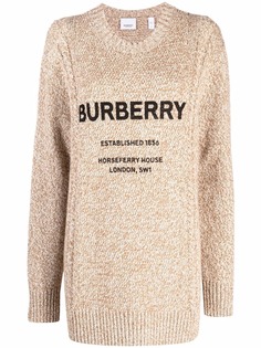 Burberry джемпер фактурной вязки с принтом Horseferry