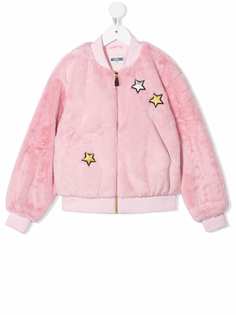 Moschino Kids бомбер Teddy Bear с искусственным мехом