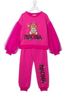 Moschino Kids спортивный костюм Teddy Bear с контрастными рукавами
