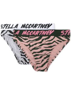 Stella McCartney Kids комплект трусов-брифов с зебровым принтом