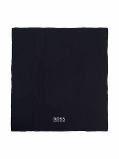 BOSS Kidswear кашемировое одеяло с вышитым логотипом